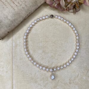 9mm white pearl necklace